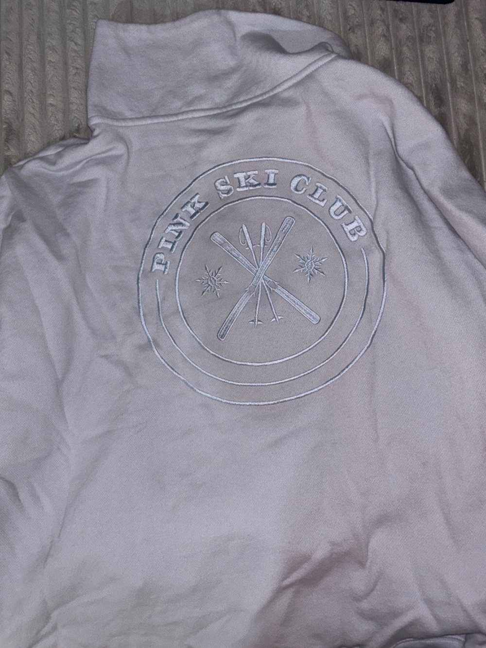 PINK Victoria's Secret Light Blue Half-Zip Pullover